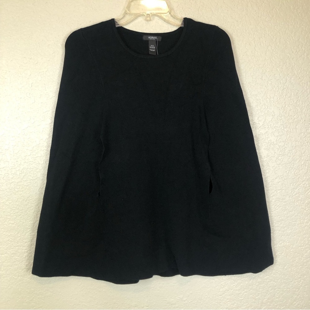 Alfani Pullover Black Poncho with Armholes size Small